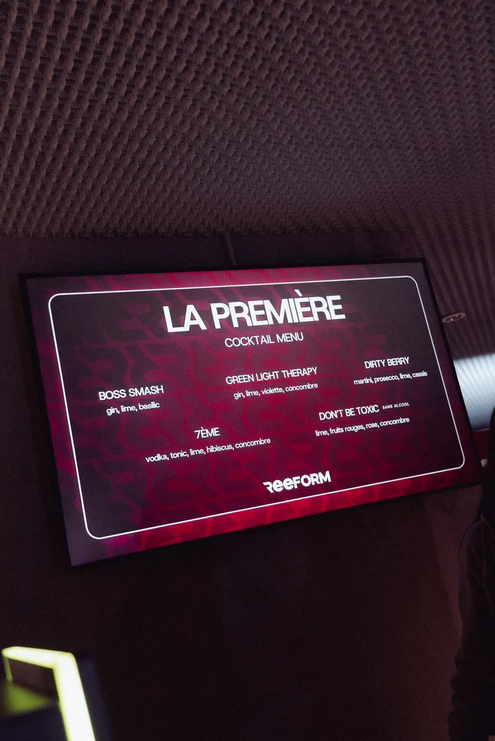 Le menu des cocktails signature de La Première